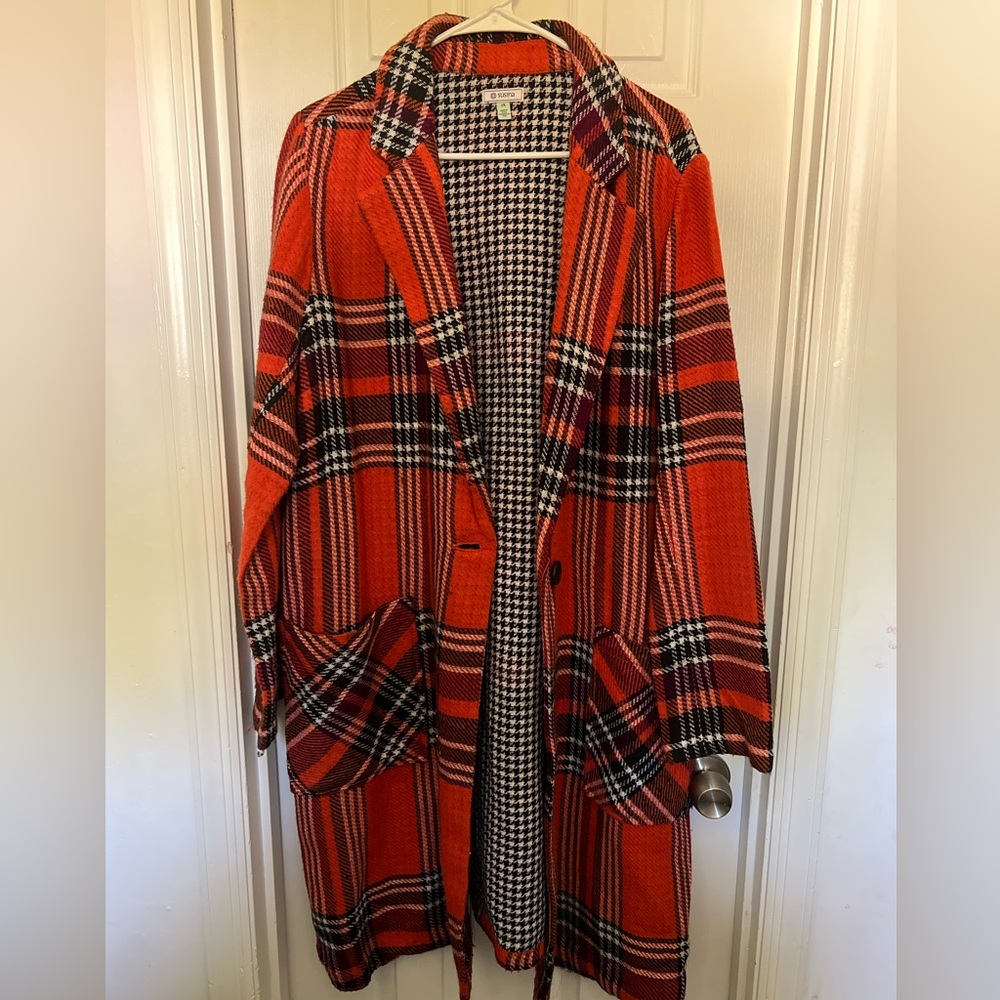 Orange Plaid Jacket